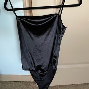 Velvet top shop body suit